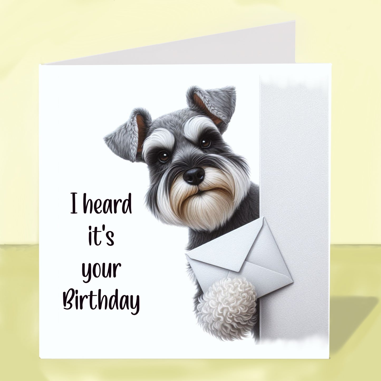 Miniature Schnauzer - Birthday Card