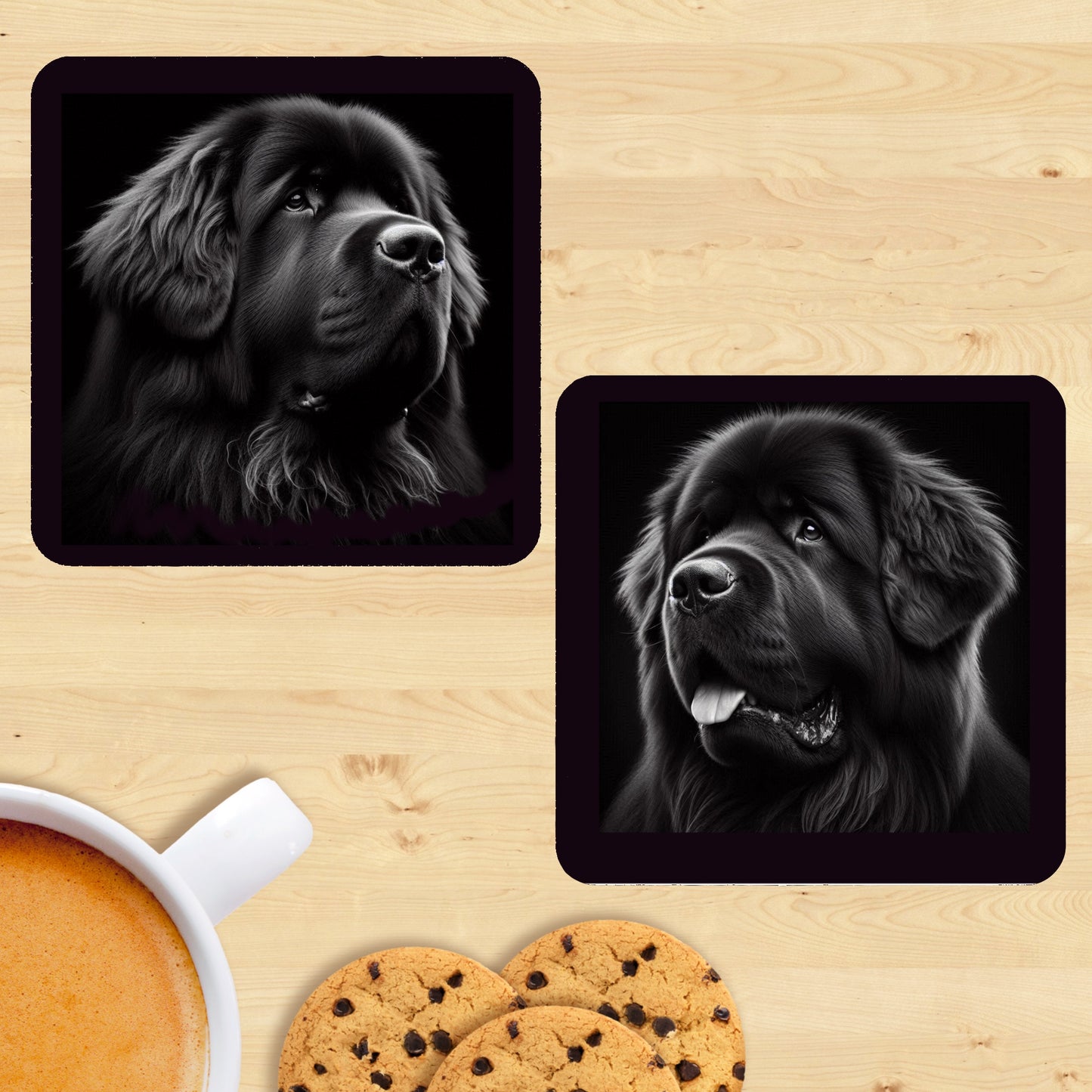 Newfoundland - Black & White Coasters (Set of 2)