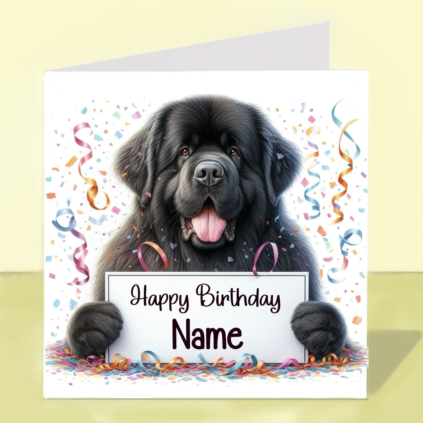 Newfoundland Birthday Card - Personalised