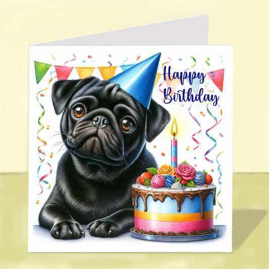 Pug - Birthday Card