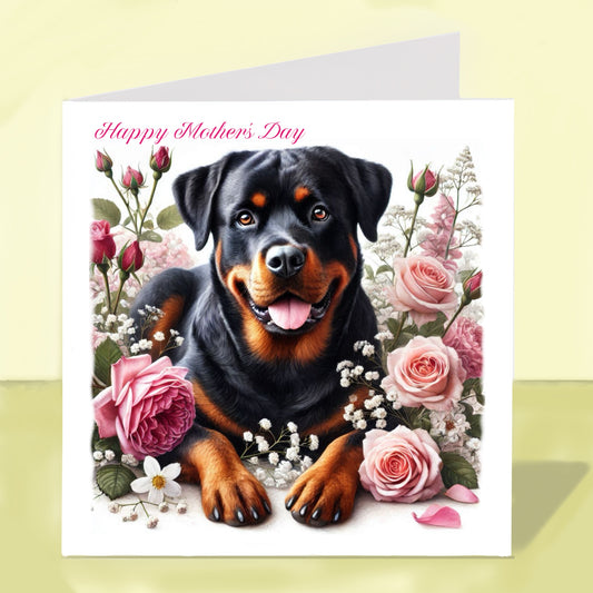 Rottweiler Mother's Day Card