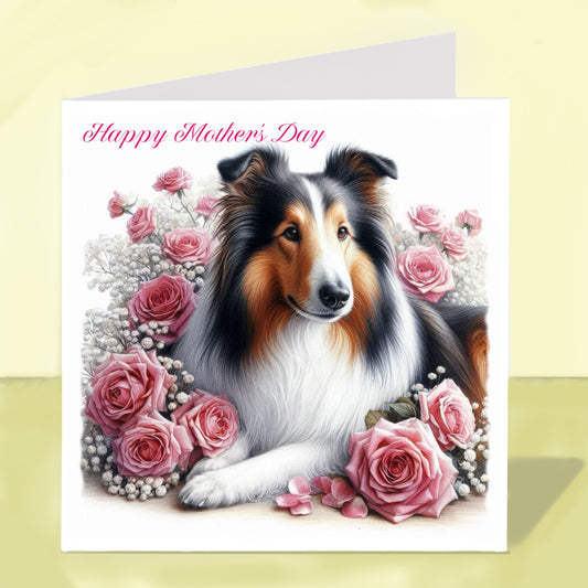 Rough Collie Mother's Day Card