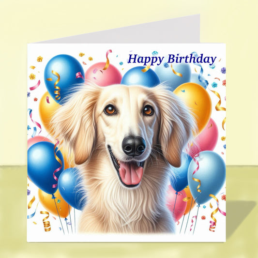 Saluki - Birthday Card