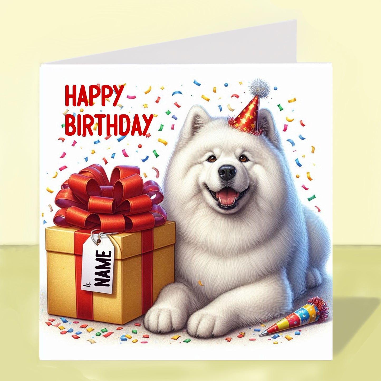 Samoyed Birthday Card - Personalised