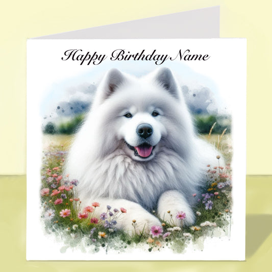 Samoyed Birthday Card - Personalised