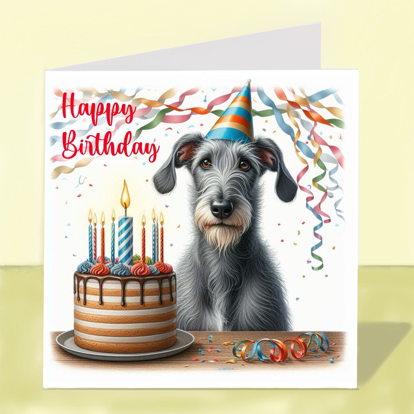 Scottish Deerhound Birthday Card