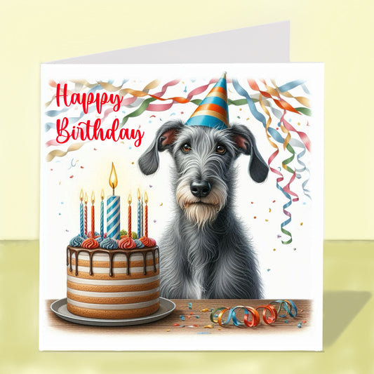 Scottish Deerhound Birthday Card
