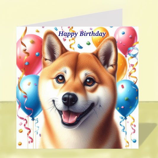 Shiba Inu Birthday Card