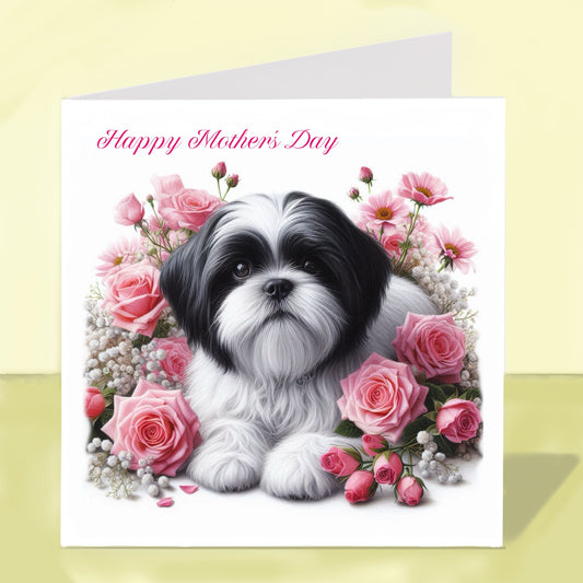 Shih Tzu Mother's Day Card (Various Colours)