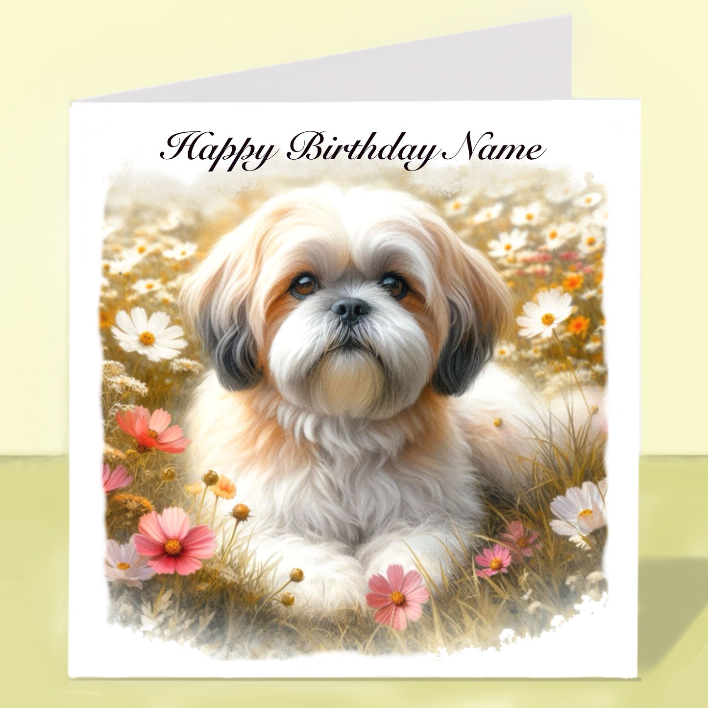 Shih Tzu Birthday Card - Personalised