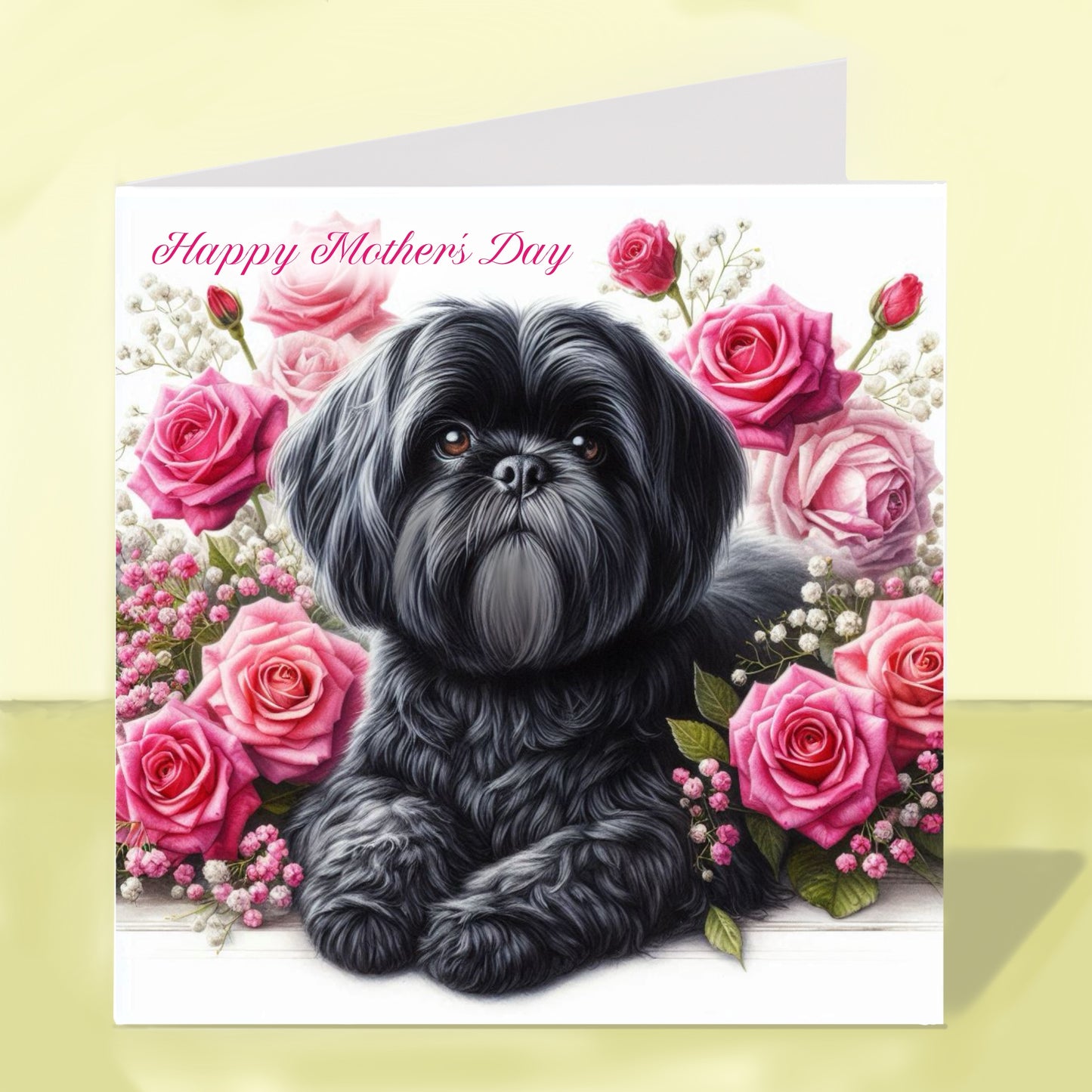Shih Tzu Mother's Day Card (Various Colours)