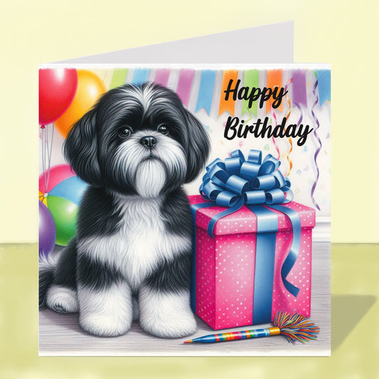 Shih Tzu Birthday Card