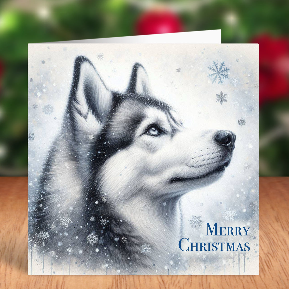 Siberian Husky - Christmas Card