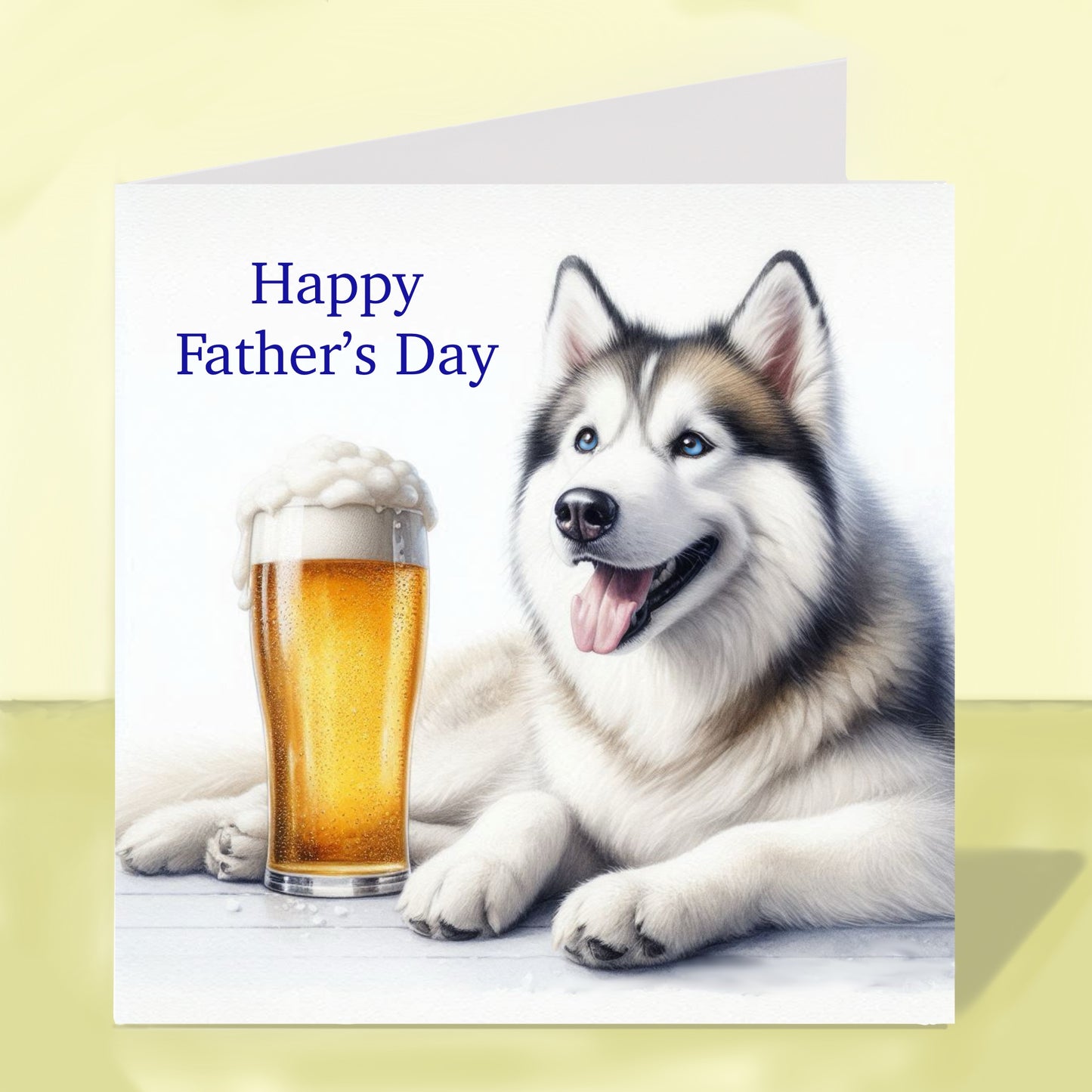 Siberian Husky - Father's Day Card