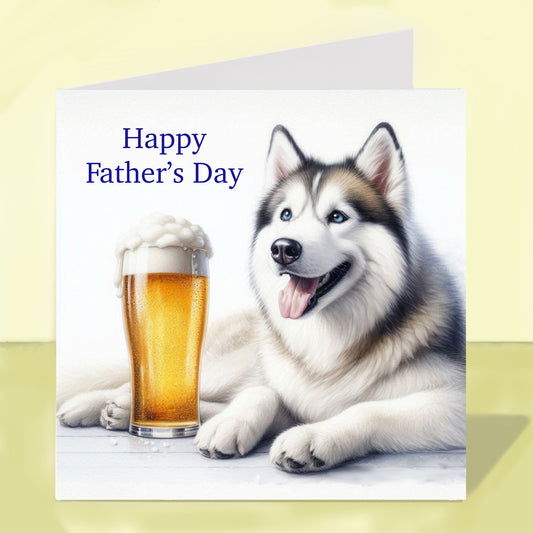 Siberian Husky - Father's Day Card