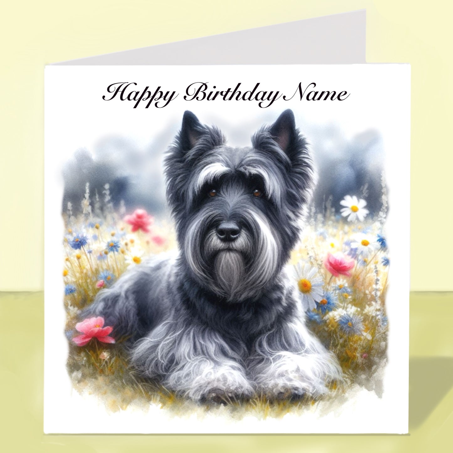 Skye Terrier Birthday Card - Personalised