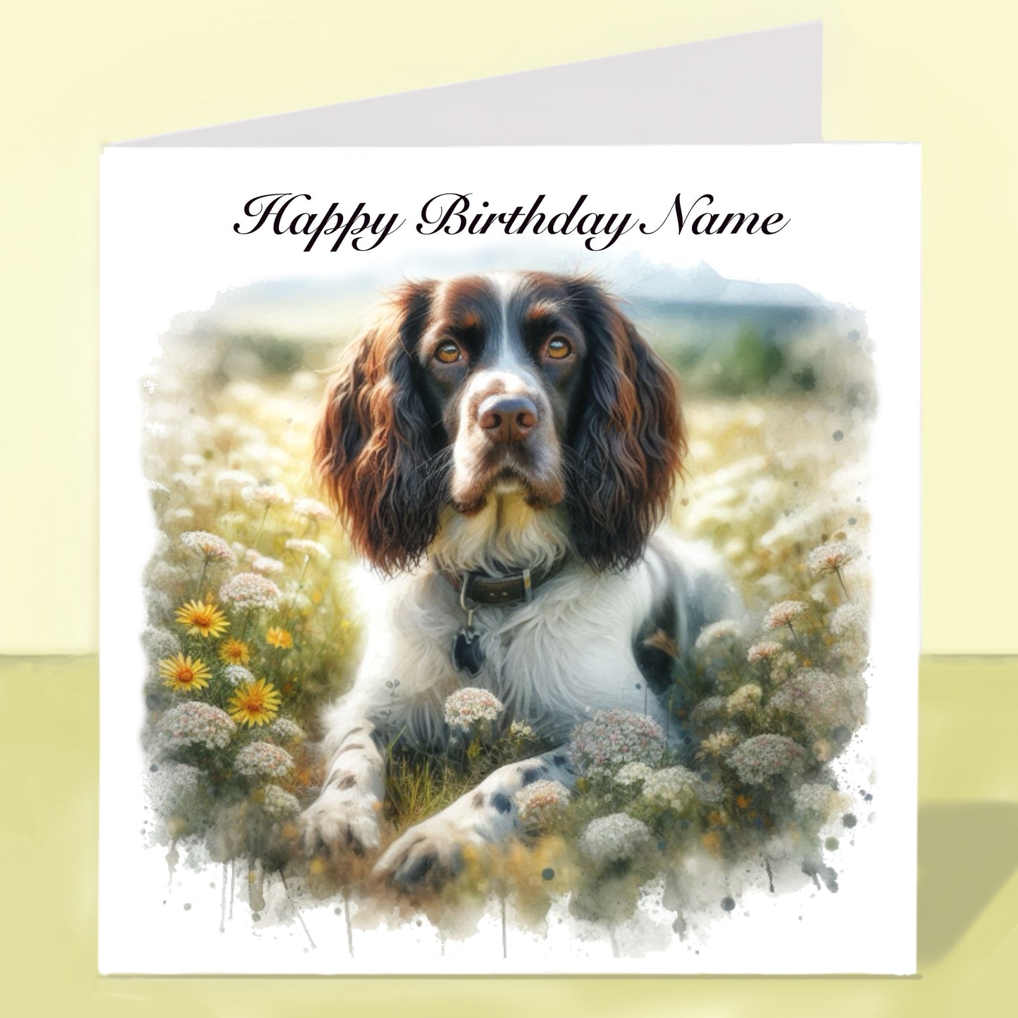 Springer Spaniel Birthday Card - Personalised