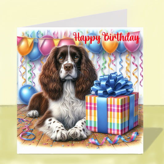 Springer Spaniel Birthday Card