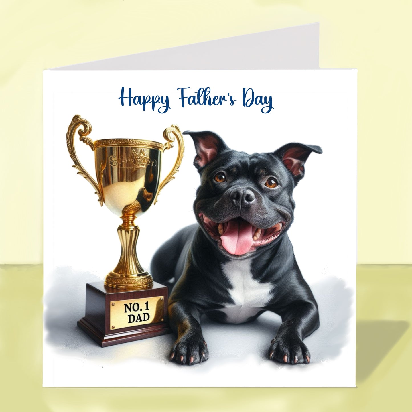 Staffordshire Bull Terrier - Father's Day Card