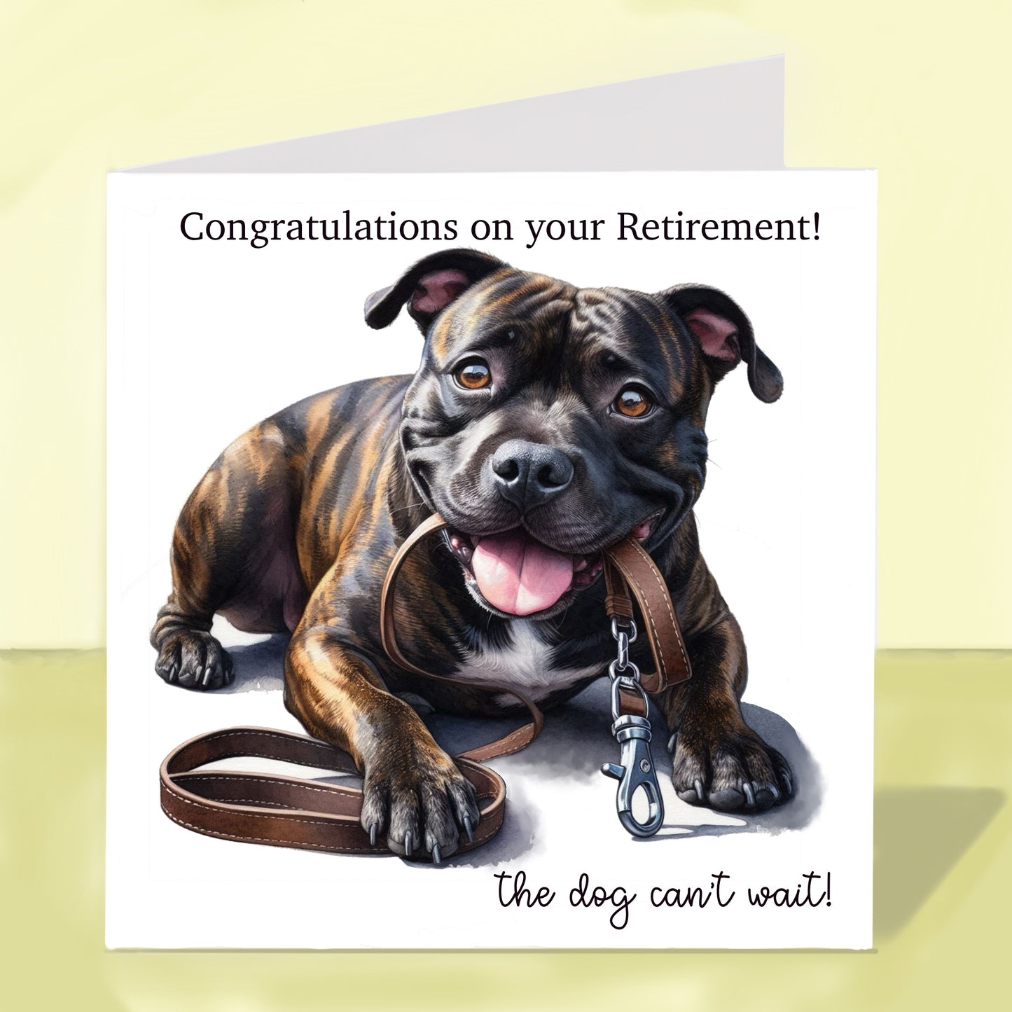 Staffordshire Bull Terrier - Retirement Card