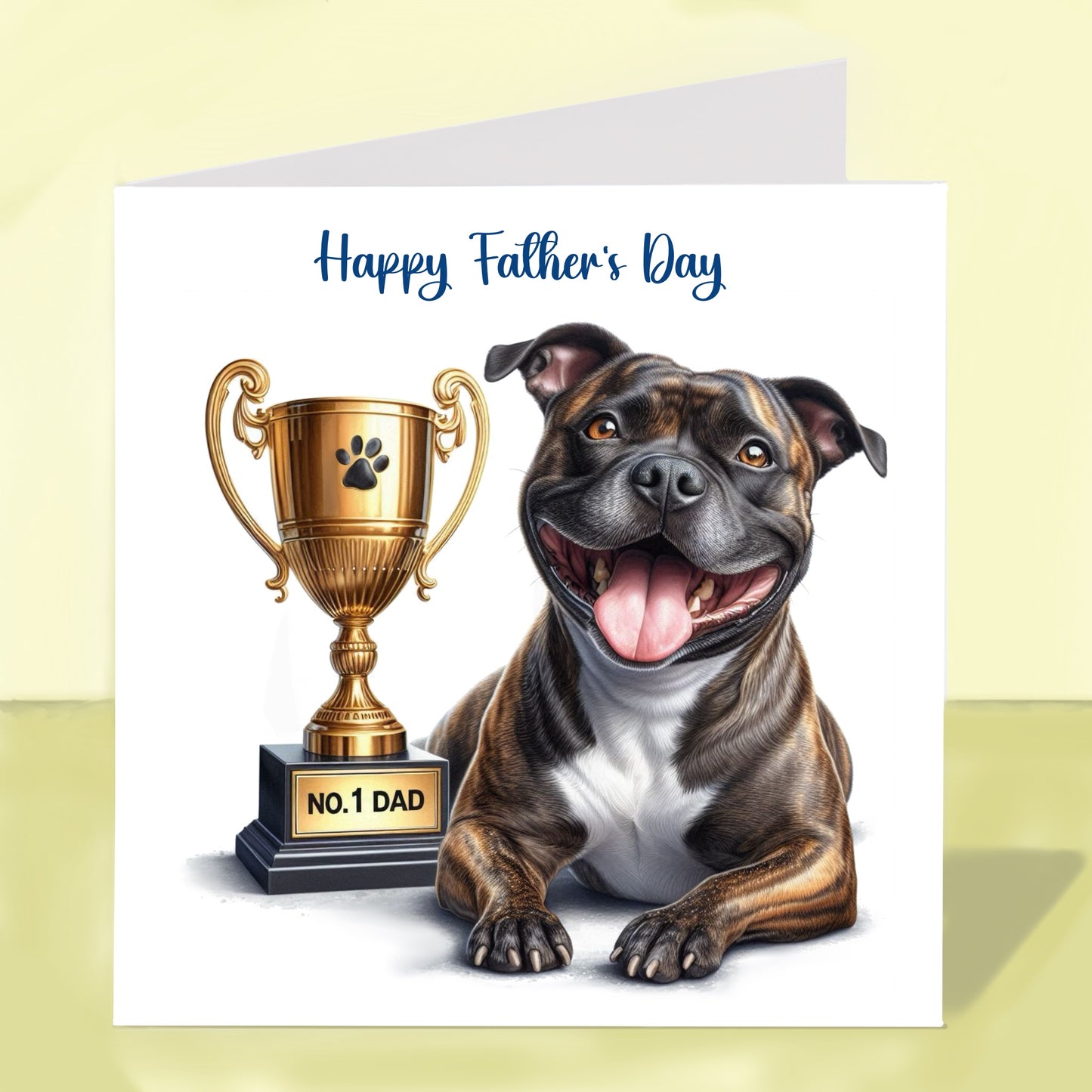 Staffordshire Bull Terrier - Father's Day Card