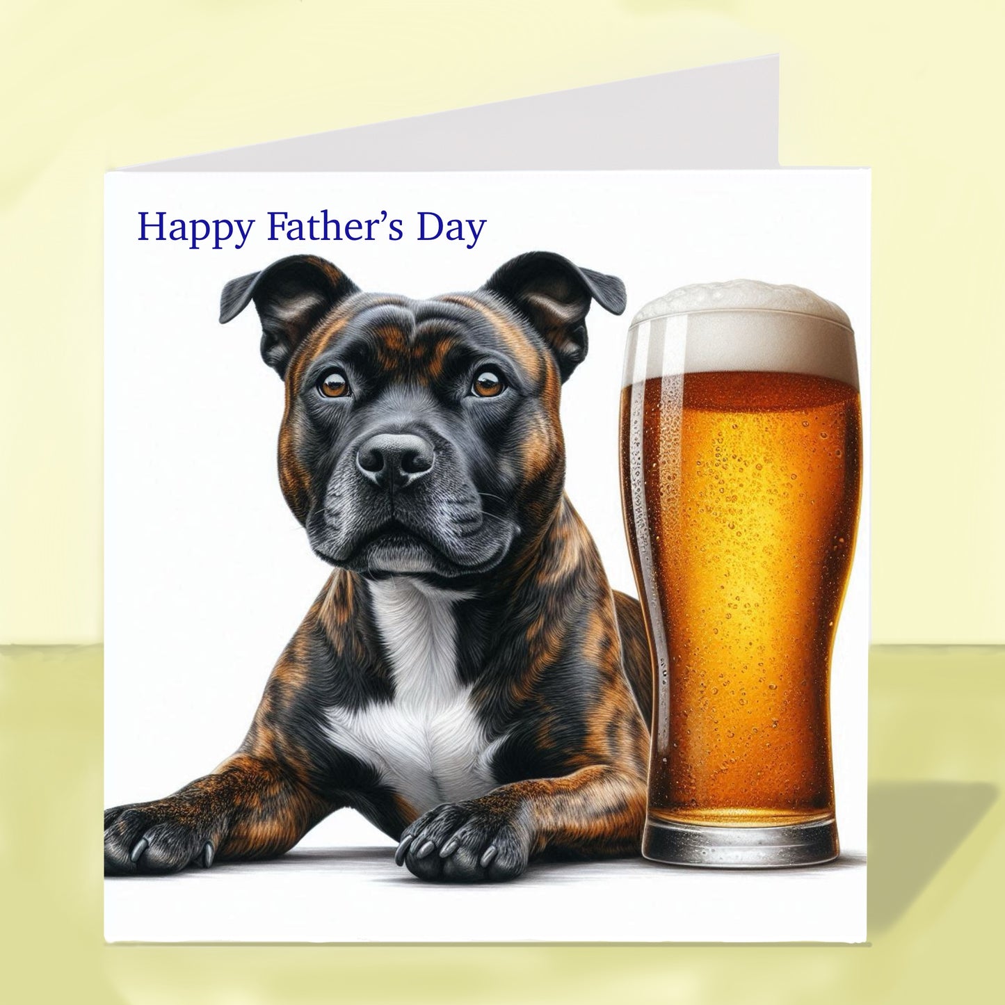 Staffordshire Bull Terrier - Father's Day Card