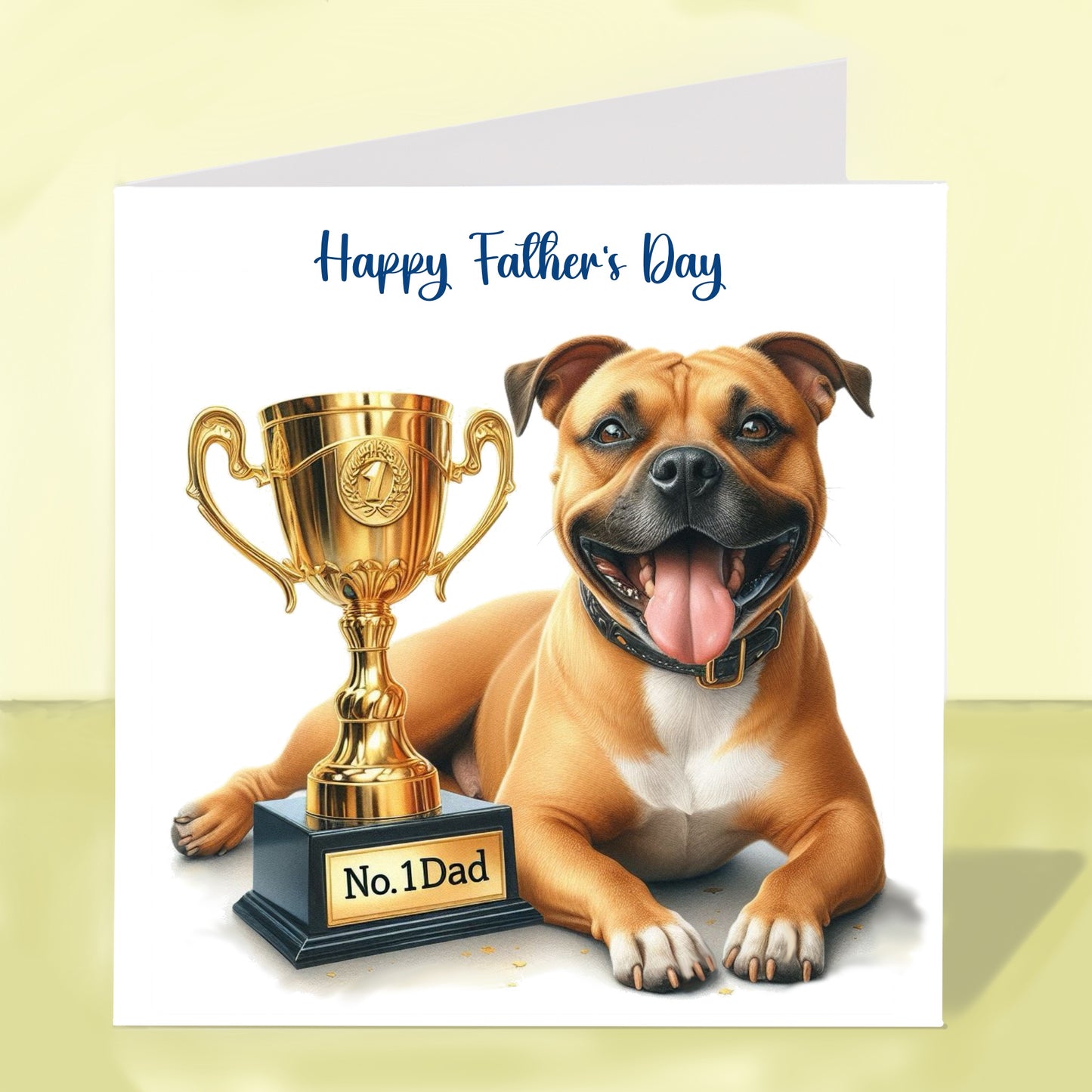 Staffordshire Bull Terrier - Father's Day Card