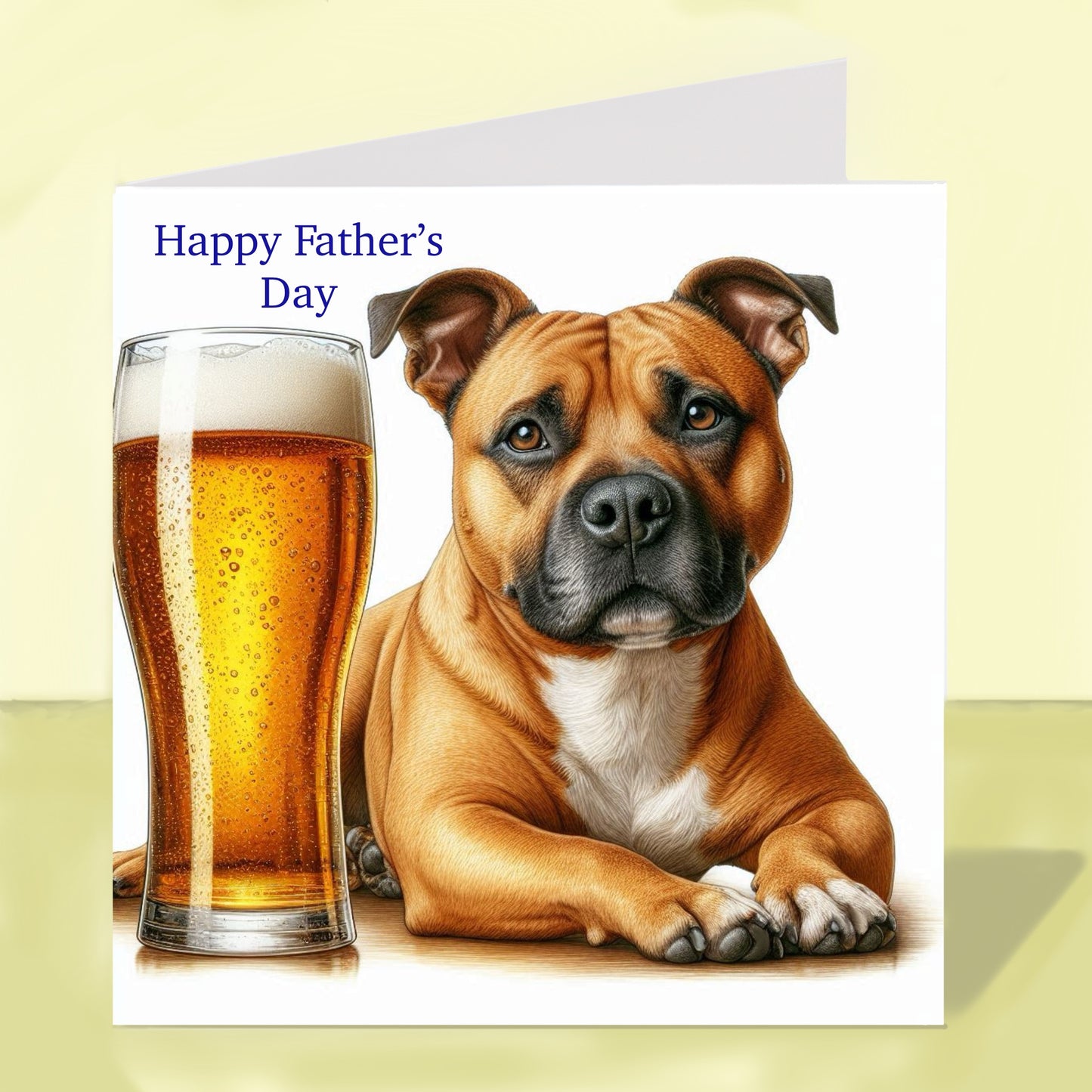 Staffordshire Bull Terrier - Father's Day Card