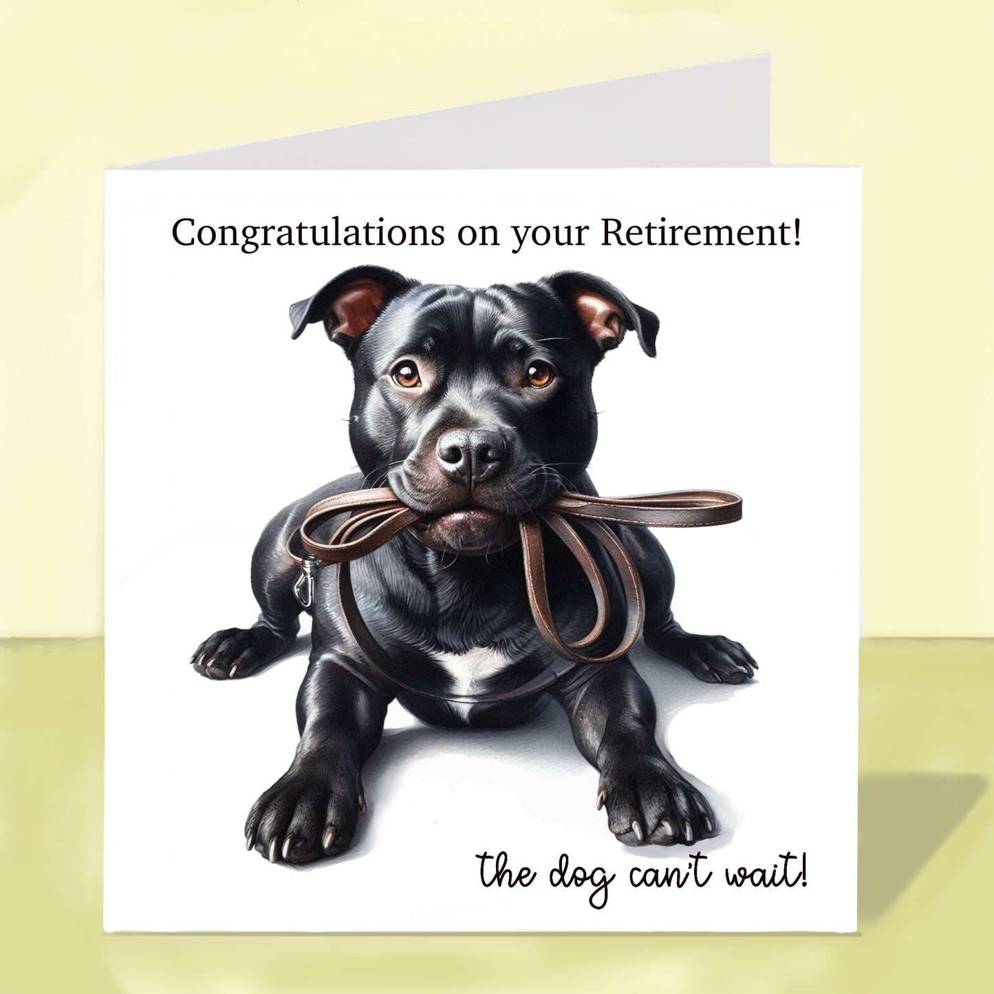Staffordshire Bull Terrier - Retirement Card