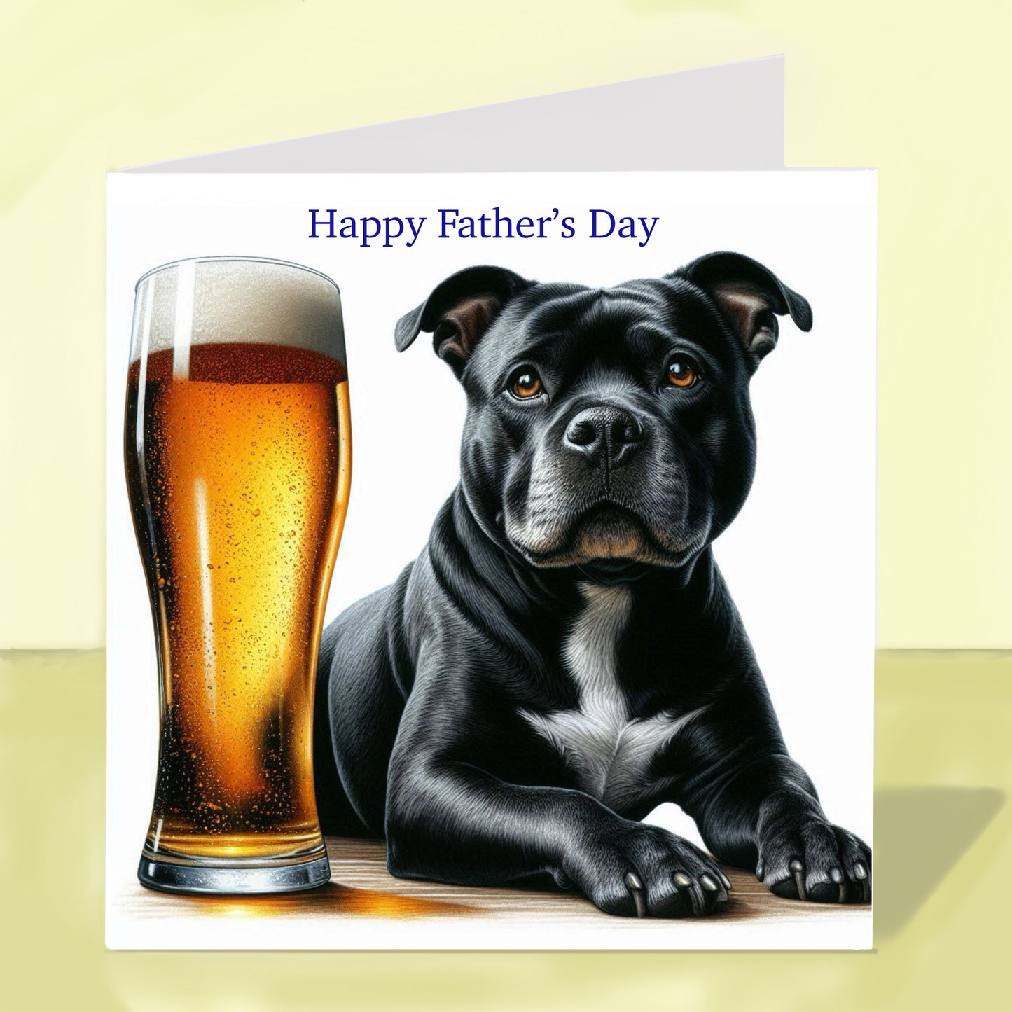 Staffordshire Bull Terrier - Father's Day Card