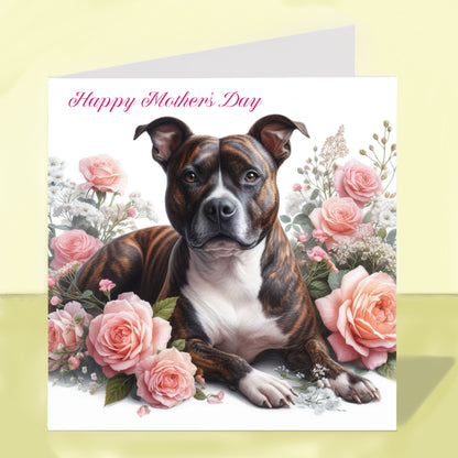 Staffordshire Bull Terrier Mother's Day Card