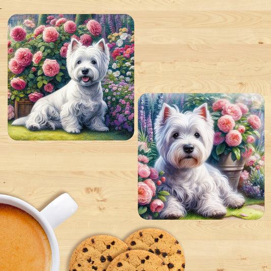 West Highland Terrier - Garden Coaster (Set of 2)