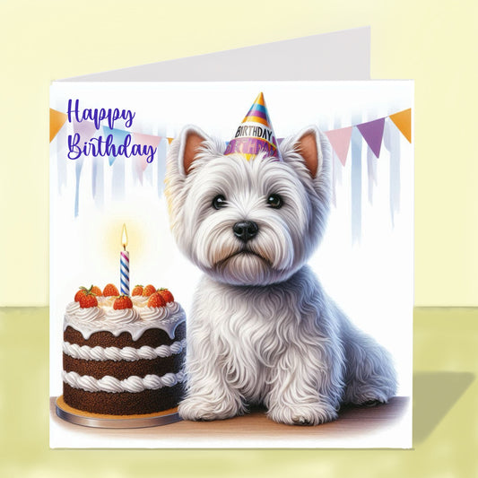 West Highland Terrier - Birthday Card
