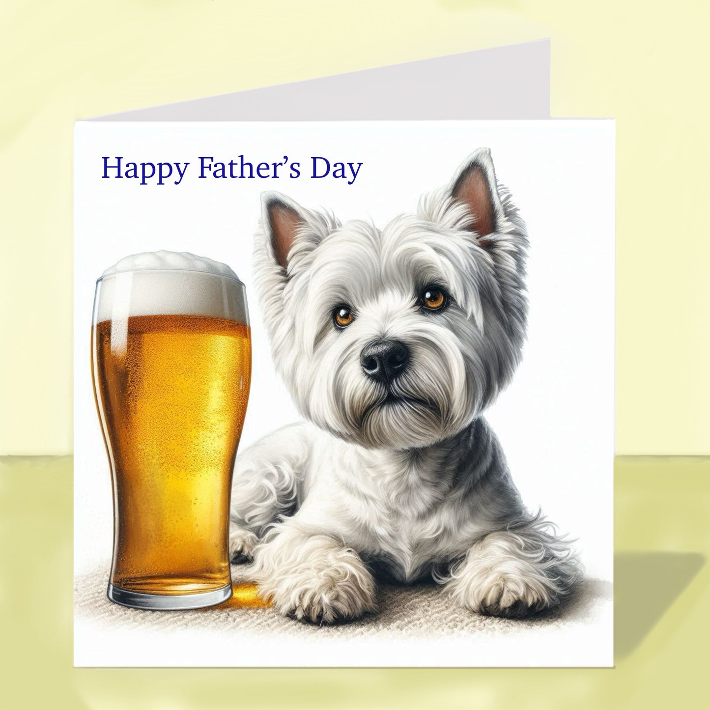 West Highland Terrier - Father's Day Card