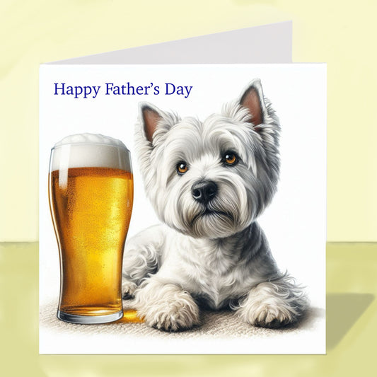 West Highland Terrier - Father's Day Card