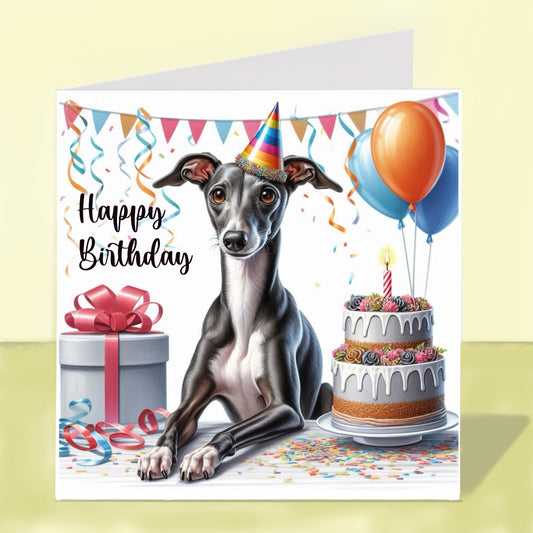 Whippet - Birthday Card