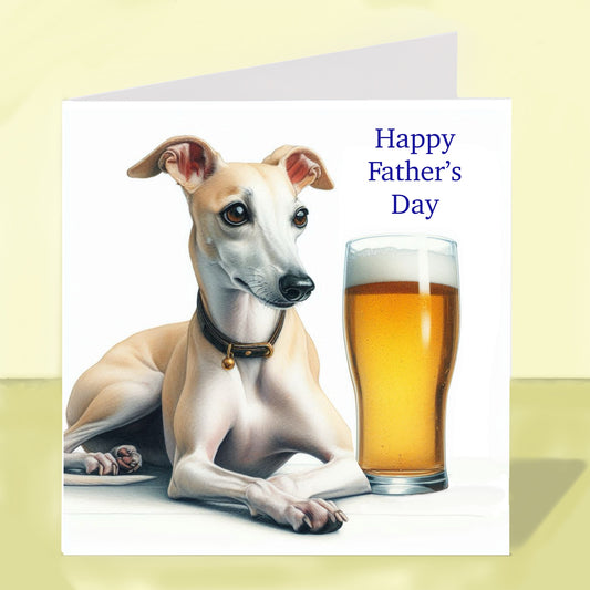 Whippet - Father's Day Card