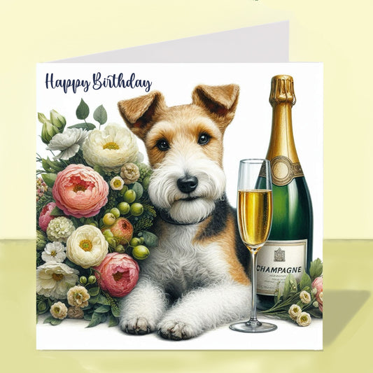 Wire Fox Terrier - Birthday Card