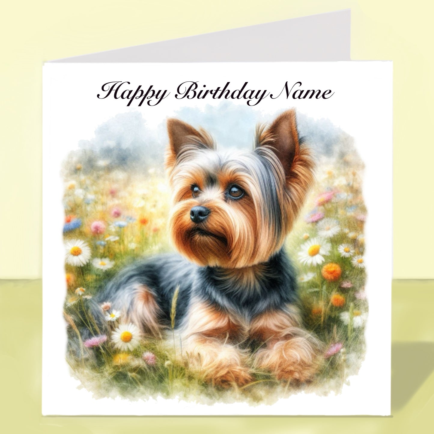 Yorkshire Terrier Birthday Card - Personalised