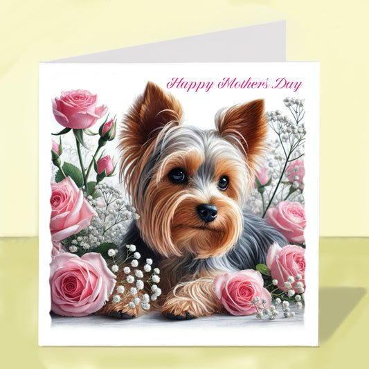 Yorkshire Terrier Mother's Day Card