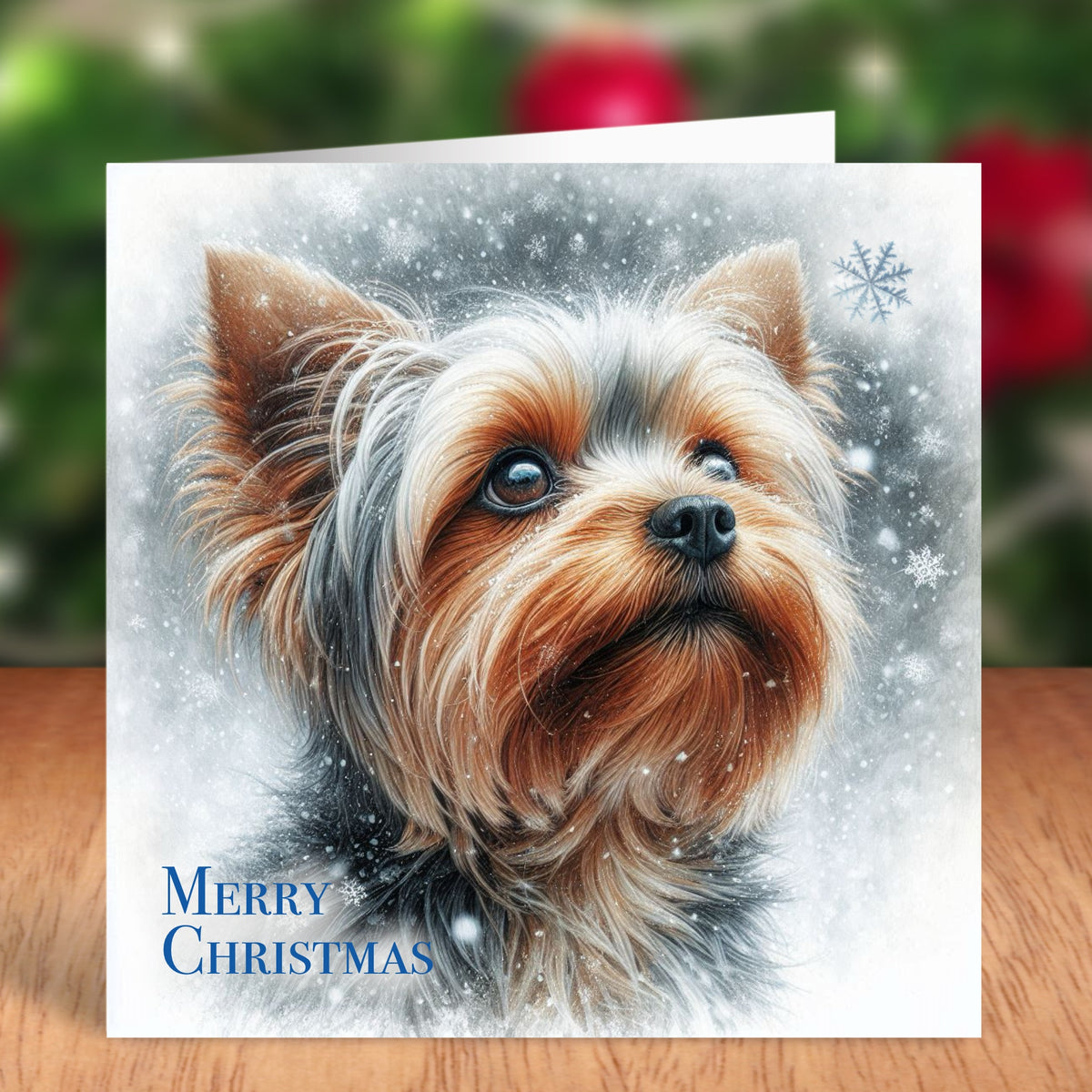 Yorkshire Terrier - Christmas Card