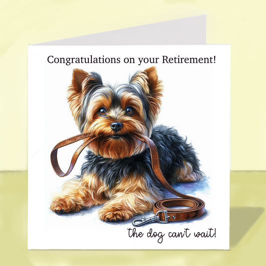 Yorkshire Terrier - Retirement Card