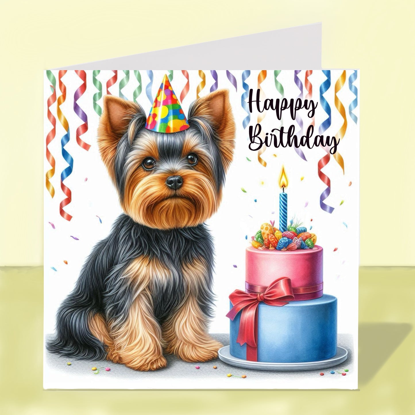 Yorkshire Terrier Birthday Card