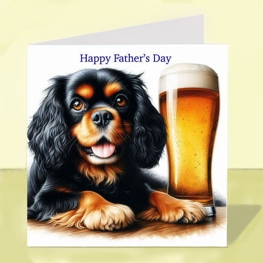 Cavalier King Charles Spaniel - Father's Day Card