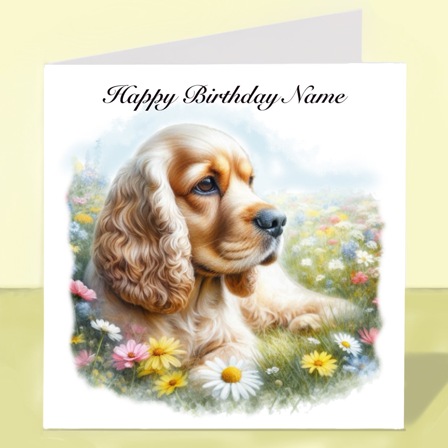 Cocker Spaniel Birthday Card - Personalised