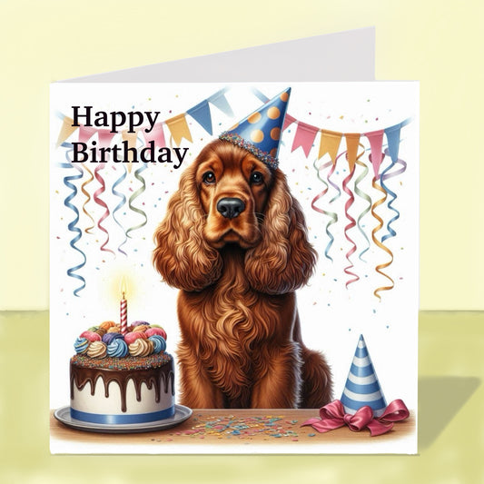 Cocker Spaniel Birthday Card
